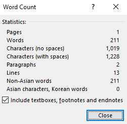 Word count